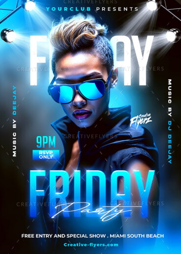 Neon, attitude, and party vibes flyer