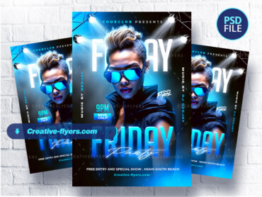 Stylish club flyer (2) Neon, attitude, and party vibes flyer