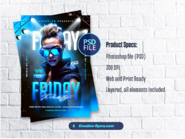 Stylish club flyer (3) Neon, attitude, and party vibes flyer