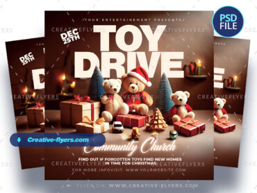 Toy Drive Flyer Template-4 Christmas Toy Drive Flyer