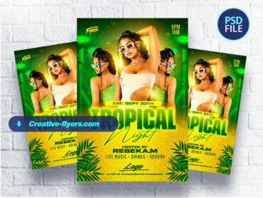 Tropical flyer template (2) Tropical night template