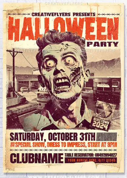 1950s Halloween Flyer