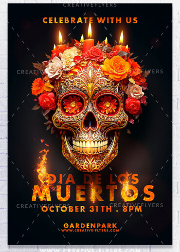 Dia de Los Muertos Party flyer