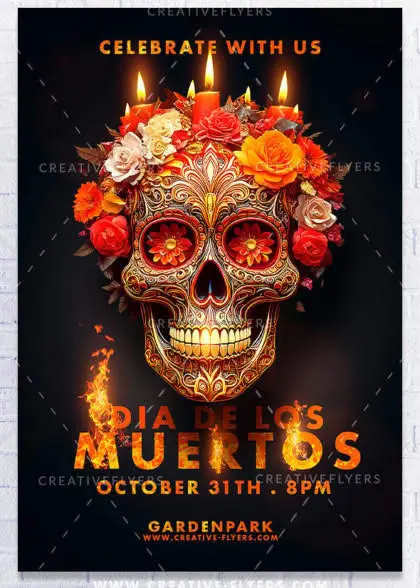 Dia de Los Muertos Party flyer