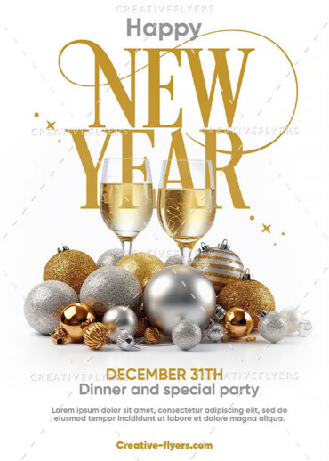 Festive holiday flyer template