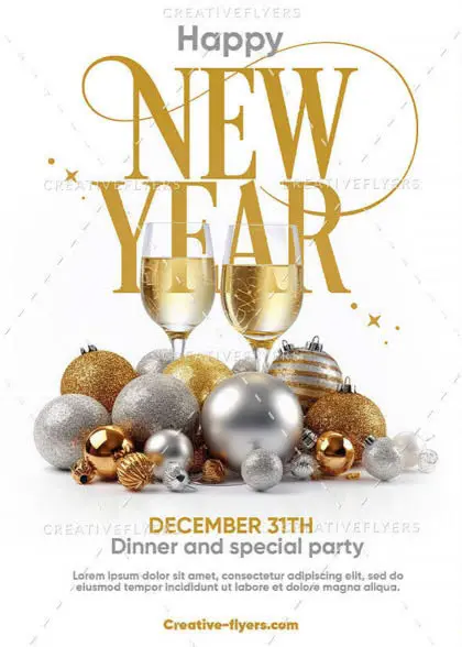 Festive holiday flyer template