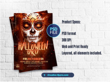 Haloween poster Halloween Poster with Catrina Mask