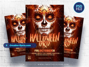 Haloween poster Halloween Poster with Catrina Mask