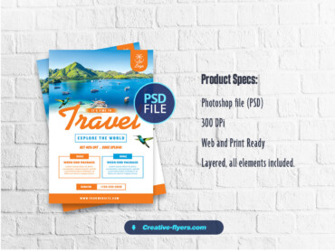 Modern Travel Flyer to Edit (3) travel flyer