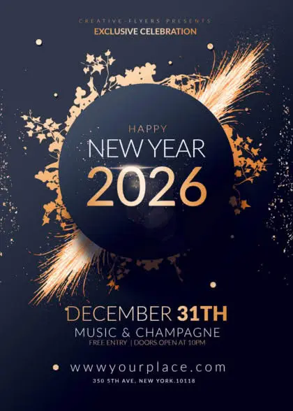 New Year-Invitation flyer to download