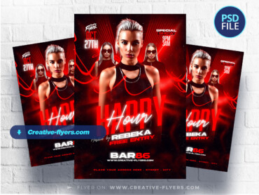 Nightclub flyer Nightclub design to edit