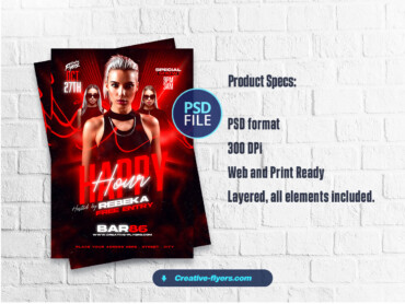 Nightclub flyer Nightclub design to edit