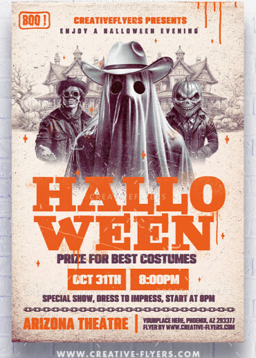 Retro poster for halloween