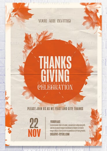 Thanksgiving Flyer for Fall Events