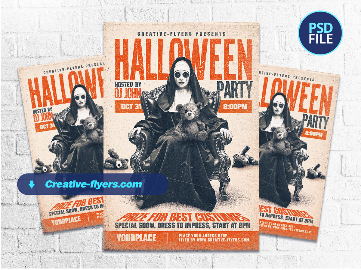 Halloween Party Flyer Vintage Halloween Flyer Design