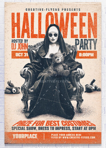 Vintage Halloween Flyer Design