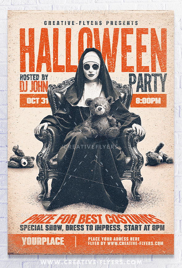 Vintage Halloween Flyer Design