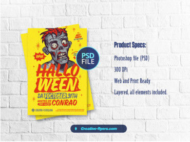 Vintage halloween Flyer Design (3) creative halloween Flyer to Download