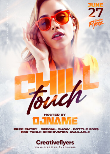 Chill party flyer template
