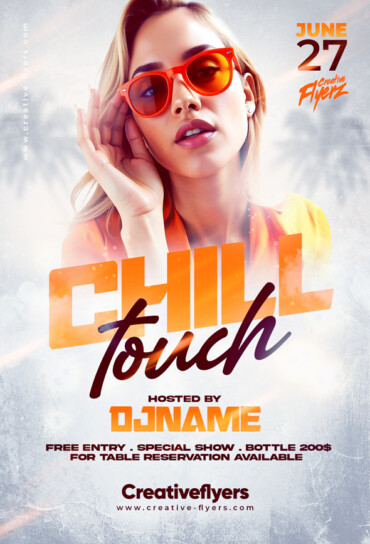Chill party flyer template