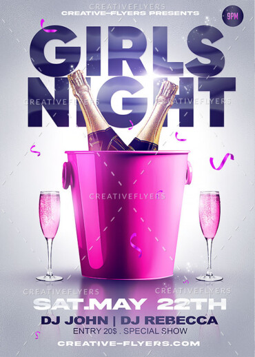 Girls Night Event Flyer