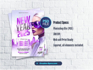 New year Party Flyer PSD (2) New year Party Flyer