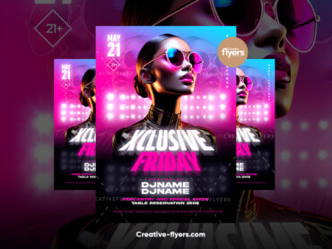 exclusive Nightclub Party Flyer (2) Digital flyer design