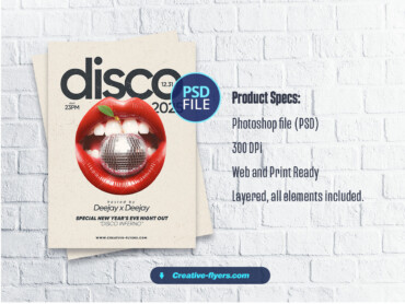 Minimalist Disco Flyer Template