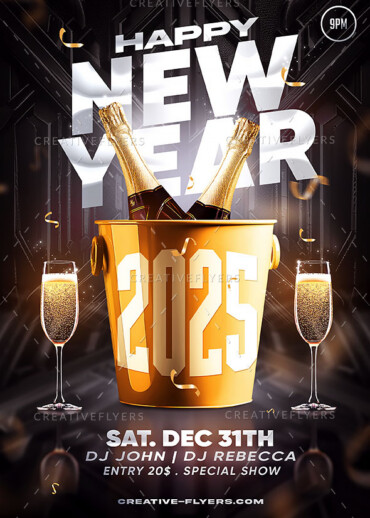 Festive New Year flyer