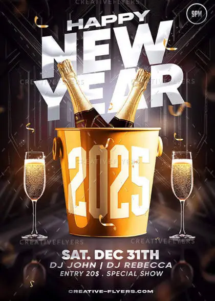 Festive New Year flyer