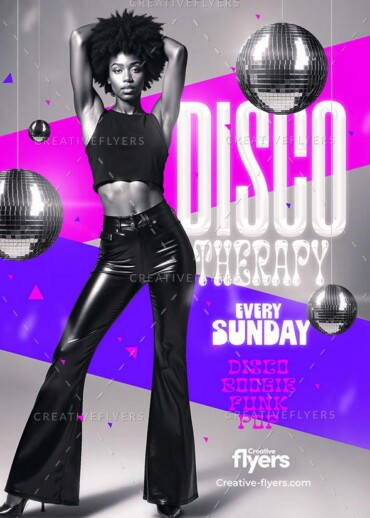 Disco flyer Template