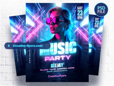 Electric Music Party Flyer (2) Music Party Flyer