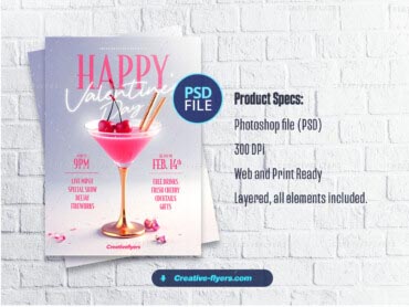 Festive Valentine Card (3) Valentine Card design