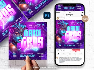 Magic Mardi Gras Extravaganza Flyer Template (3) Unmask the Magic: Mardi Gras Extravaganza