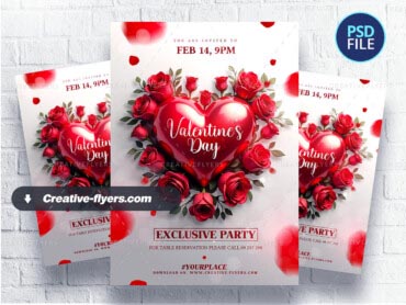 Valentine's Day Party flyer (2) Exclusive Valentine's Day event