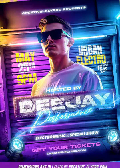 Urban Electro DJ Flyer