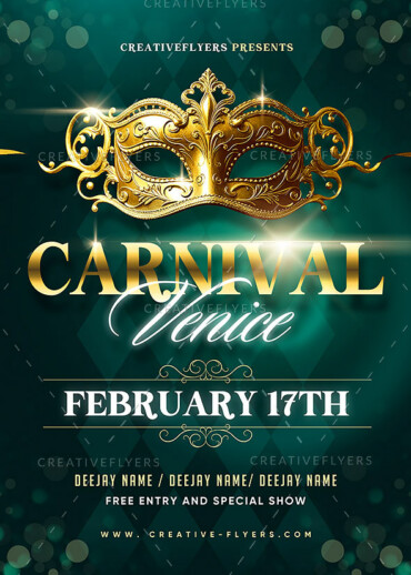Elegant Venice Carnival Flyer