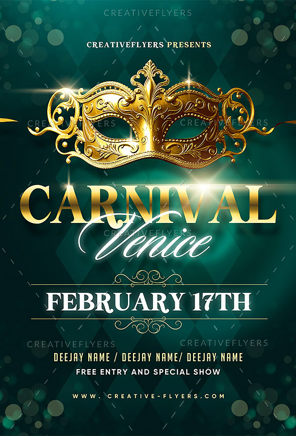 Elegant Venice Carnival Flyer