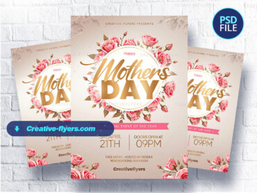 Floral-themed Mother's Day flyer (2) Elegant Mother's Day flyer