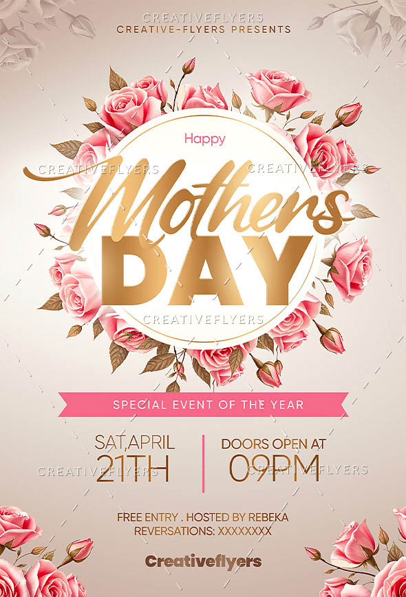 Elegant Mother's Day flyer
