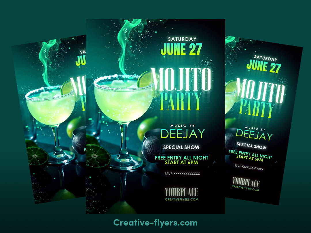 cocktails party flyer