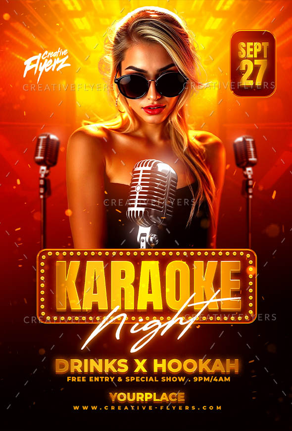 Karaoke flyer design