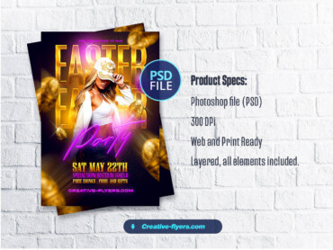 Stylish Easter party flyer (3) Glamorous design for a easter event