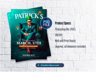 Stylish St. Patrick’s event flyer (3)