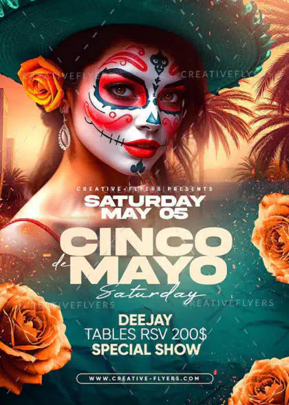 Festive Cinco de Mayo flyer