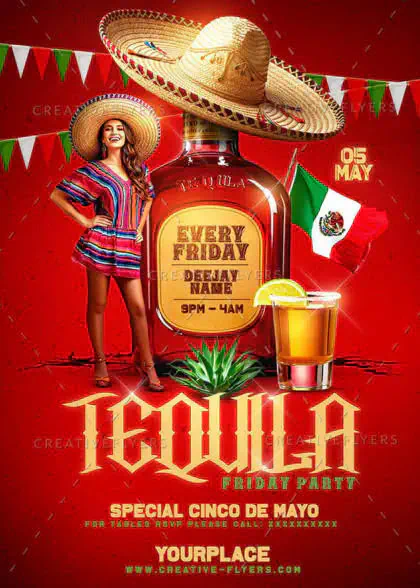 Tequila Party Night Flyer