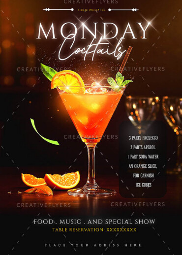 Stylish digital invite Cocktails party