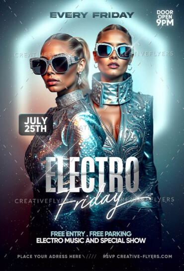 Electro Music flyer template