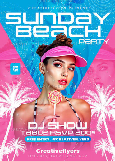 Bold Summer Beach Invitation