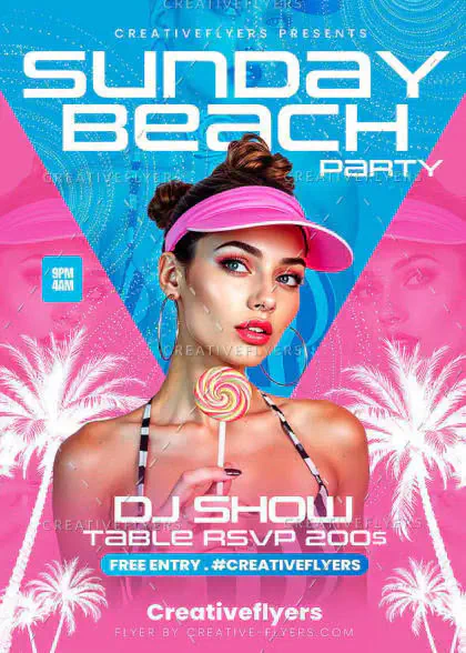 Bold Summer Beach Invitation